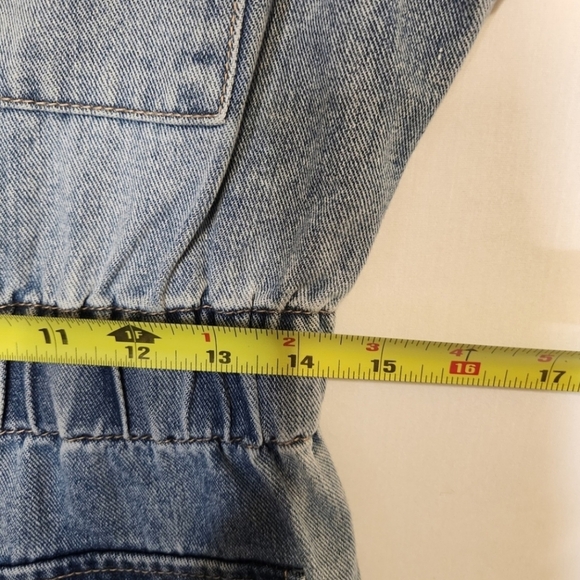 Almost Famous Sleeveless Denim Dress with Pockets Size Medium Cottage - Picture 6 of 7